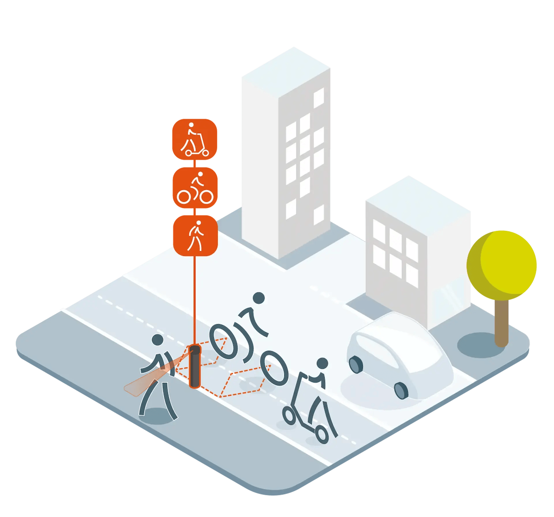 El MULTI Evo es un mostrador multiusuario perfectamente adaptado al entorno urbano.