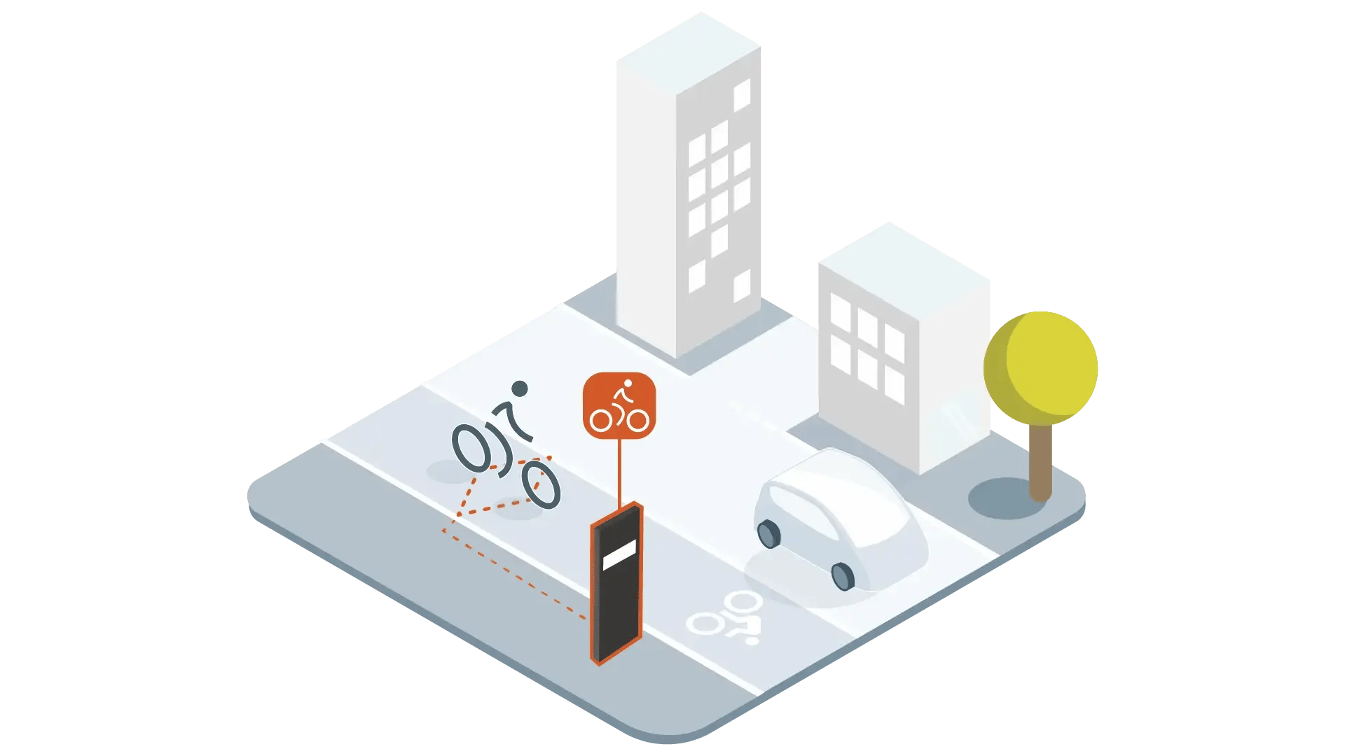 La herramienta de comunicación para ciclistas Eco-DISPLAY Light le permite comunicarse en una amplia superficie en la ciudad.